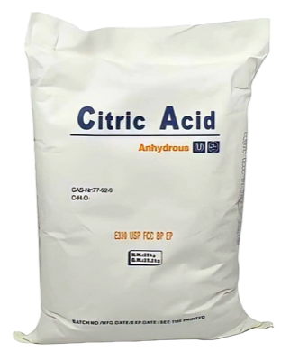 Citric acid anhydrous, 25 kg bag